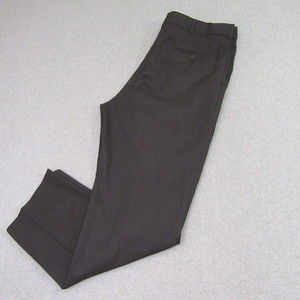 HS&M Mens Dress Pants 38 x 32 Gray Wool Blend Flat Front Pocket 1887